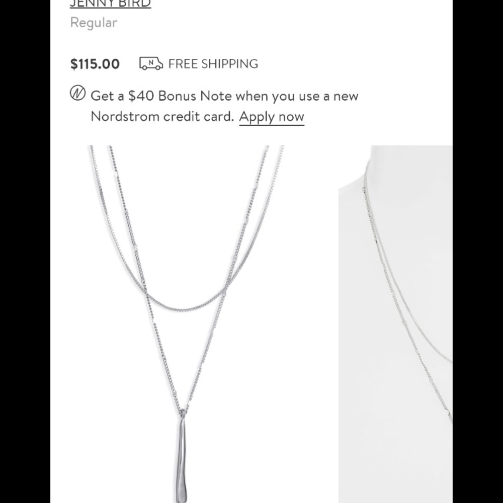 Jenny Bird sterling silver necklace